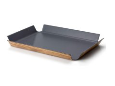 Protiskluzový servírovací podnos 41cm, šedý