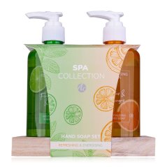 SET péče o ruce SPA COLLECTION na dřevěném tácku s pumpičkou